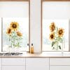 Auf dem Bild ist das Produkt: Fensterbild Sonnenblume hoch Herbst Sommer wiederverwendbare Fensteraufkleber für bodentiefe Fenster Terassentür Balkon zum Preis von €17.9 abgebildet.