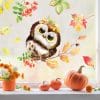 Auf dem Bild ist das Produkt: Fensteraufkleber Herbst Eule Blätter wiederverwendbar herbstlicher Fensteraufkleber Fensterdeko Kinderzimmer zum Preis von €13.9 abgebildet.