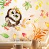 Auf dem Bild ist das Produkt: Fensteraufkleber Herbst Eule Blätter wiederverwendbar herbstlicher Fensteraufkleber Fensterdeko Kinderzimmer zum Preis von €13.9 abgebildet.