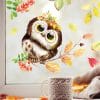 Auf dem Bild ist das Produkt: Fensteraufkleber Herbst Eule Blätter wiederverwendbar herbstlicher Fensteraufkleber Fensterdeko Kinderzimmer zum Preis von €13.9 abgebildet.