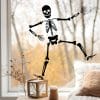 Auf dem Bild ist das Produkt: Fensterbild Halloween Skelett schwarze Silhouette Knochen Fensterdeko Kinderzimmer Wohnzimmer Fensterfolie Fensterdekoration zum Preis von €13.9 abgebildet.