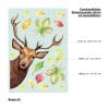 Auf dem Bild ist das Produkt: Fensterbild reinschauender Hirsch Rotwild Wild bunte Blätter Herbst herbstlicher Fensteraufkleber Fensterdeko Herbstdeko zum Preis von €13.9 abgebildet.