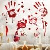 Auf dem Bild ist das Produkt: Fensterbild Halloween Blutflecke blutige Handabdrücke Fußabdrücke Fensterdeko Wohnzimmer Fensterfolie Fensterdekoration zum Preis von €13.9 abgebildet.