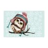 Auf dem Bild ist das Produkt: Fensterbild Weihnachten Winter Eule Mütze Schneeflocken Sterne Fensterdeko Kinder wiederverwendbar zum Preis von €13.90 abgebildet.