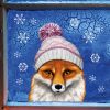 Auf dem Bild ist das Produkt: Fensterbild Tierköpfe mit Mütze Winter winterlicher herbstlicher Fensteraufkleber Fensterdeko wiederverwendbar zum Preis von €13.90 abgebildet.