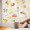 Auf dem Bild ist das Produkt: Fensterbild Herbst Pilze Herbstfrüchte Steinpilz Fliegenpilz Pfifferlinge Schwammerl bunt wiederverwendbare Fensteraufkleber Küche Eingang zum Preis von €13.9 abgebildet.