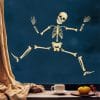 Auf dem Bild ist das Produkt: Fensterbild Halloween Skelett farbig Silhouette Knochen Fensterdeko Kinderzimmer Wohnzimmer Fensterfolie Fensterdekoration zum Preis von €13.9 abgebildet.