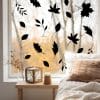 Auf dem Bild ist das Produkt: Fensterbild Herbst Blätter Herbstblätter schwarz weiß wiederverwendbare Fensteraufkleber Wohnzimmer Küche Kind zum Preis von €13.9 abgebildet.