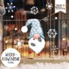 Auf dem Bild ist das Produkt: Fensterbild Weihnachten Winter einzelne Zwerge Wichtel und Schneeflocken Fensteraufkleber zum Preis von €13.90 abgebildet.