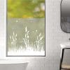 Auf dem Bild ist das Produkt: Sichtschutzfolie Duschkabine Schilf Schmetterlinge Gräser Fensterfolie Dusche Duschglastür Duschwand schwarz oder weiß Milchglasfolie zum Preis von €23.9 abgebildet.