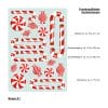 Auf dem Bild ist das Produkt: Fensterbild Weihnachten Zuckerstangen Set Bonbons rot weiß Fensteraufkleber Weihnachtsdekoration wiederverwendbar zum Preis von €13.9 abgebildet.