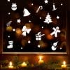 Auf dem Bild ist das Produkt: Fensterbild Weihnachtsset Lebkuchenmann Zuckerstange Glocke Schleife Stiefel Kerze Schneemann weiß Weihnachtsdekoration wiederverwendbar zum Preis von €13.9 abgebildet.