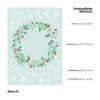Auf dem Bild ist das Produkt: Wiederverwendbar Fensterbild Mistelzweig grün Kranz aus Mistelzweigen rote Früchte Schneeflocken wiederverwendbar Weihnachten Christmas zum Preis von €13.9 abgebildet.