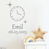 Auf dem Bild ist das Produkt: Wandtattoo Ergänzung Uhr In diesen Momenten stand unsere Zeit kurz still personalisiert Namen Datum Familientattoo Wandsticker Erinnerungen zum Preis von €11.90 abgebildet.