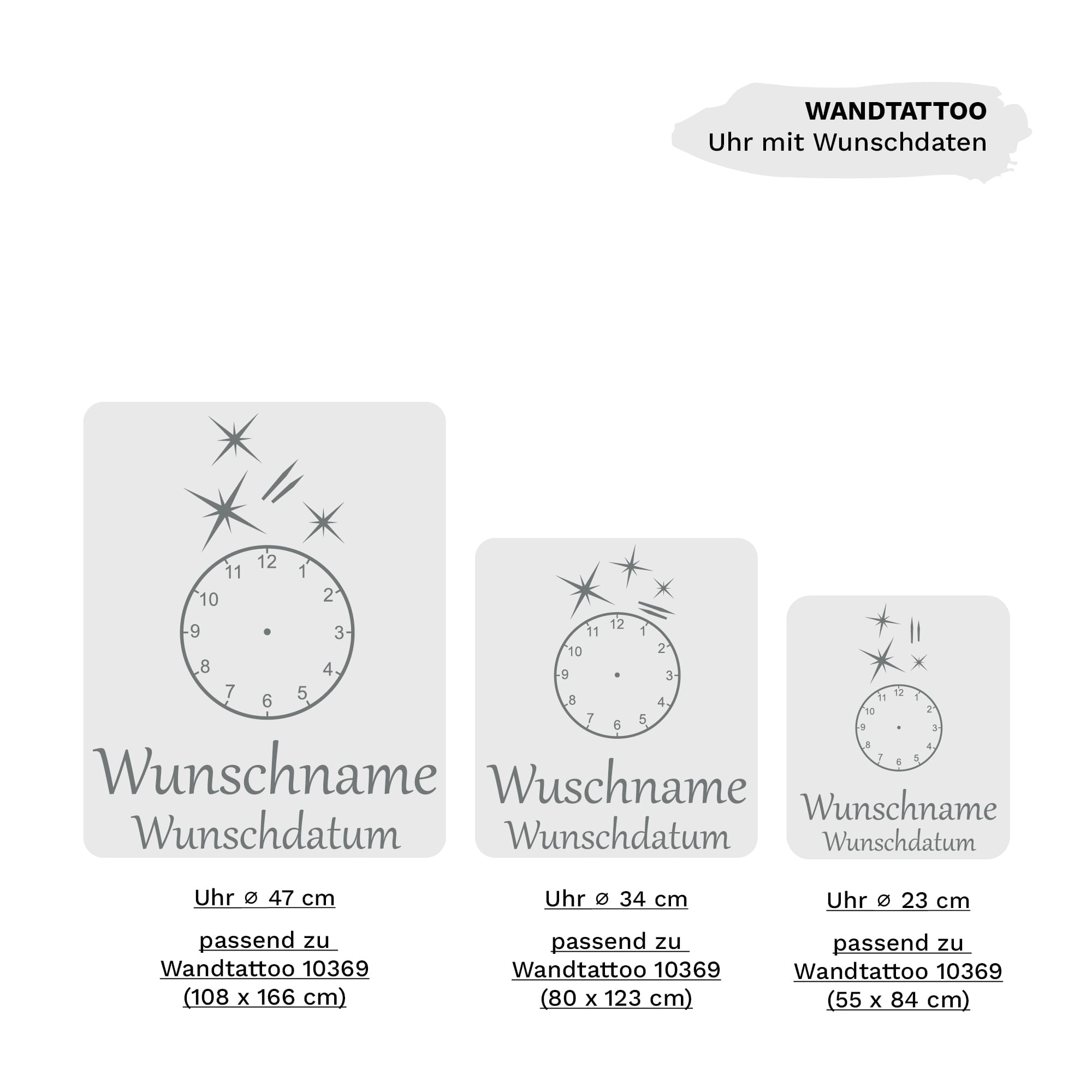 Auf dem Bild ist das Produkt: Wandtattoo Ergänzung Uhr In diesen Momenten stand unsere Zeit kurz still personalisiert Namen Datum Familientattoo Wandsticker Erinnerungen zum Preis von €11.90 abgebildet.