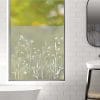 Auf dem Bild ist das Produkt: Sichtschutzfolie Duschkabine Gräser Schmetterlinge Wiese Blumen Fensterfolie Dusche Duschglastür Duschwand schwarz oder weiß Milchglasfolie zum Preis von €23.9 abgebildet.