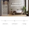 Auf dem Bild ist das Produkt: Sichtschutzfolie Duschkabine Anker Maritim Fensterfolie Dusche Duschglastür Duschwand schwarz oder weiß Milchglasfolie zum Preis von €23.9 abgebildet.