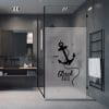 Auf dem Bild ist das Produkt: Sichtschutzfolie Duschkabine Anker Maritim Glück Ahoi Fensterfolie Dusche Duschglastür Duschwand schwarz oder weiß Milchglasfolie zum Preis von €23.9 abgebildet.
