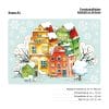 Auf dem Bild ist das Produkt: Wiederverwendbares Fensterbild Weihnachten Winter Altstadt Häuser Häuserreihe Fensterdekoration zum Preis von €13.90 abgebildet.