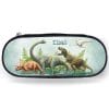 Auf dem Bild ist das Produkt: Einschulung Set Dinosaurier Gefüllte Federtasche Schlampermappe Aufkleber Namensticker personalisiert Wunschname Schulanfang Schule zum Preis von €27.9 abgebildet.