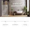 Auf dem Bild ist das Produkt: Sichtschutzfolie Duschkabine Blubberblasen Kreise Ringe Fensterfolie Dusche Duschglastür Duschwand schwarz oder weiß Milchglasfolie zum Preis von €23.9 abgebildet.