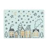 Auf dem Bild ist das Produkt: Fensteraufkleber Winterstadt schlicht Strichzeichnung Sterne Mond schwarz beige minimalistisch  Weihnachtsdekoration Winter wiederverwendbar zum Preis von €13.9 abgebildet.