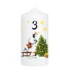 Auf dem Bild ist das Produkt: Adventskerzen 4er-Set Weihnachtskerzen 4 Motive Weihnachtsmann Wintertiere Advent Kalenderkerzen Adventsgesteck zum Preis von €34.9 abgebildet.