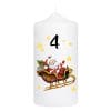 Auf dem Bild ist das Produkt: Adventskerzen 4er-Set Weihnachtskerzen 4 Motive Weihnachtsmann Wintertiere Advent Kalenderkerzen Adventsgesteck zum Preis von €34.9 abgebildet.