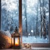 Auf dem Bild ist das Produkt: Wiederverwendbar Fensterbild Mistelzweig weiß Kontur schlicht Zweige Schneebälle Schneekreise wiederverwendbar Frohe Weihnachten Christmas zum Preis von €13.9 abgebildet.