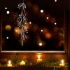 Auf dem Bild ist das Produkt: Wiederverwendbar Fensterbild Mistelzweig weiß Kontur schlicht Zweige Schneebälle Schneekreise wiederverwendbar Frohe Weihnachten Christmas zum Preis von €13.9 abgebildet.