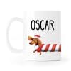 Auf dem Bild ist das Produkt: Tasse Dackel Weihnachten bedruckt Dackel Christmas loading Wunschnamen Weihnachtsgeschenk zum Preis von €12.9 abgebildet.