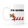 Auf dem Bild ist das Produkt: Tasse Dackel Long day Weihnachtszeit bedruckt Dackel I’m having a long day zum Preis von €10.9 abgebildet.
