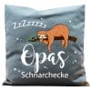 Auf dem Bild ist das Produkt: Kissen bedruckt Opas Schnarchecke Faultier Geschenk Geburtstag Opa zum Preis von €15.90 abgebildet.