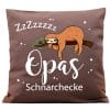 Auf dem Bild ist das Produkt: Kissen bedruckt Opas Schnarchecke Faultier Geschenk Geburtstag Opa zum Preis von €15.90 abgebildet.