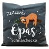 Auf dem Bild ist das Produkt: Kissen bedruckt Opas Schnarchecke Faultier Geschenk Geburtstag Opa zum Preis von €15.90 abgebildet.