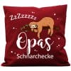Auf dem Bild ist das Produkt: Kissen bedruckt Opas Schnarchecke Faultier Geschenk Geburtstag Opa zum Preis von €15.90 abgebildet.