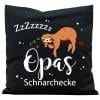 Auf dem Bild ist das Produkt: Kissen bedruckt Opas Schnarchecke Faultier Geschenk Geburtstag Opa zum Preis von €15.90 abgebildet.