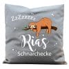 Auf dem Bild ist das Produkt: Kissen Faultier Wunschname personalisiert Schnarchecke Wunschkissen Geschenk Lieblingsmensch Freund Kuschelkissen zum Preis von €22.9 abgebildet.