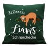 Auf dem Bild ist das Produkt: Kissen Faultier Wunschname personalisiert Schnarchecke Wunschkissen Geschenk Lieblingsmensch Freund Kuschelkissen zum Preis von €22.9 abgebildet.