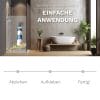 Auf dem Bild ist das Produkt: Sichtschutzfolie Duschkabine Leuchtturm blau Möwen Steilküste maritime Fensterfolie Dusche Duschglastür Duschwand bunte Milchglasfolie zum Preis von €23.9 abgebildet.