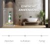 Auf dem Bild ist das Produkt: Sichtschutzfolie Duschkabine Leuchtturm grün Möwen Steilküste maritime Fensterfolie Dusche Duschglastür Duschwand bunte Milchglasfolie zum Preis von €23.9 abgebildet.