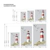Auf dem Bild ist das Produkt: Sichtschutzfolie Duschkabine Leuchtturm Möwen Steilküste maritime Fensterfolie Dusche Duschglastür Duschwand bunte Milchglasfolie zum Preis von €23.9 abgebildet.