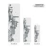 Auf dem Bild ist das Produkt: Wandtattoo Rostock Skyline mit Warnemünde Hansestadt Wandaufkleber Heimat Heimatliebe Ostsee Schriftzug zum Preis von €16.90 abgebildet.