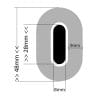 Auf dem Bild ist das Produkt: Leuchtaufkleber Schlüssellochfinder oval Schlüsselloch Aufkleber Leuchtsticker fluoreszierend leuchten im Dunklen Haustür Schlosszylinder zum Preis von €9.9 abgebildet.