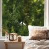 Auf dem Bild ist das Produkt: Fensterbild Ostern Gräserkranz Blätter schwarz weiß Frohe Ostern Frühling Vögel Fensteraufkleber Fensterdeko wiederverwendbare Wohnzimmer zum Preis von €13.9 abgebildet.