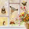 Auf dem Bild ist das Produkt: Fensterbild lustige Vögel Vogelset Frühling Fensteraufkleber Kinderzimmer Kind, Frühlingsdeko, Osterdeko Wiederverwendbar witziger Vogel zum Preis von €13.9 abgebildet.