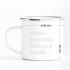 Auf dem Bild ist das Produkt: Campingbecher Emaille Wildgräser Wunschname Natur Naturliebhaber Camper Tasse Wildgras schlicht zum Preis von €12.90 abgebildet.