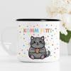 Auf dem Bild ist das Produkt: Campingbecher Komm Fetti Katze lustige Katzentasse Emaille Konfetti Humor bunt Geschenk Geburtstag Karneval Fasching zum Preis von €12.90 abgebildet.