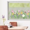 Auf dem Bild ist das Produkt: Sichtschutzfolie Frühlingsblumen Tulpen Narzissen Osterglocken Gräser bunt Frühling Wiesenblumen Fensterfolie Fensterdeko Milchglasfolie zum Preis von €29.9 abgebildet.