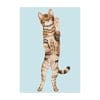 Auf dem Bild ist das Produkt: Fensterbild stehende Katze Vorderansicht Fensterdeko Kinderzimmer Kind Osterdeko Frühlingsdeko zum Preis von €13.9 abgebildet.